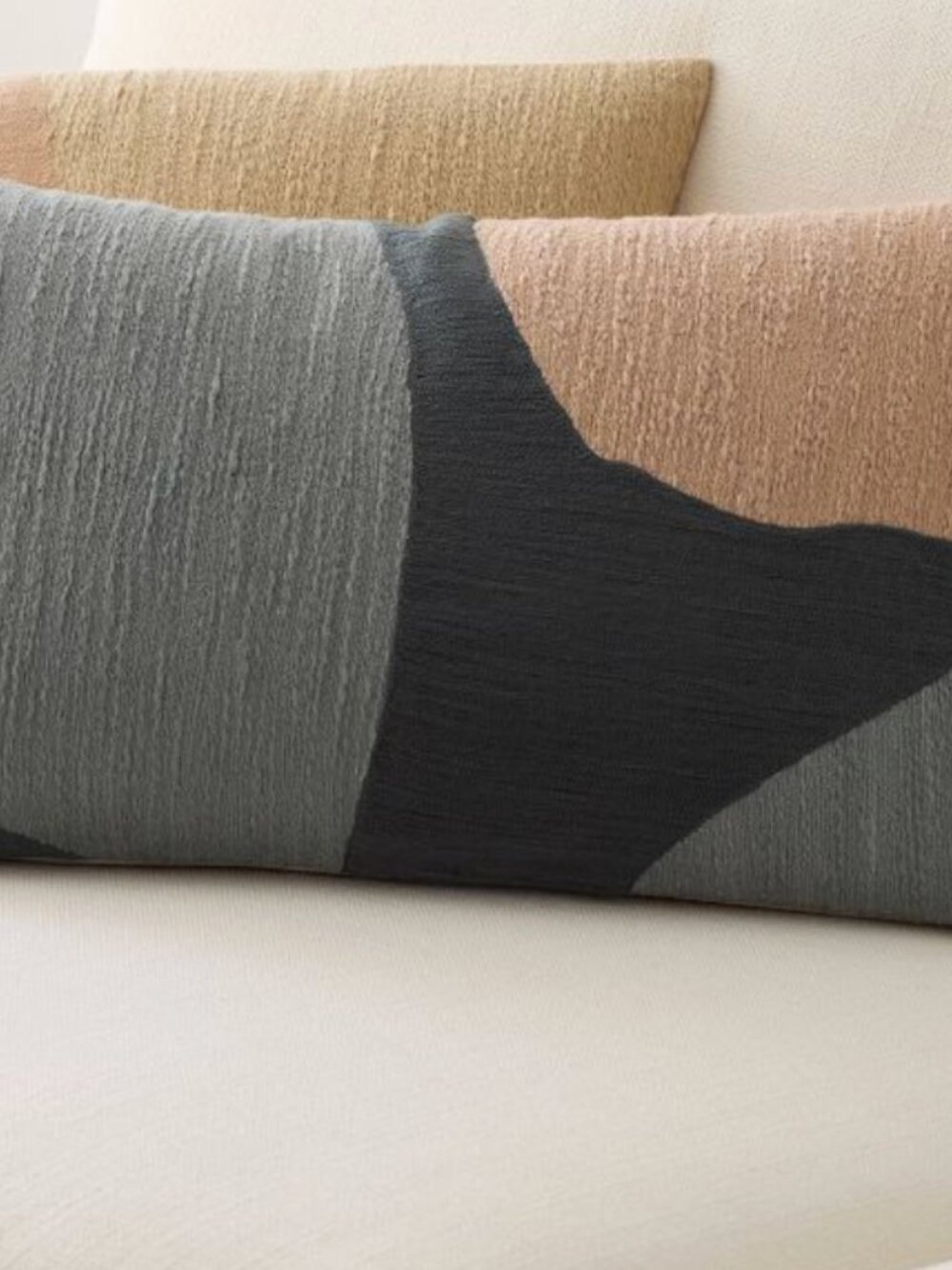West Elm Rounded Shapes Crewel Pillow Cover